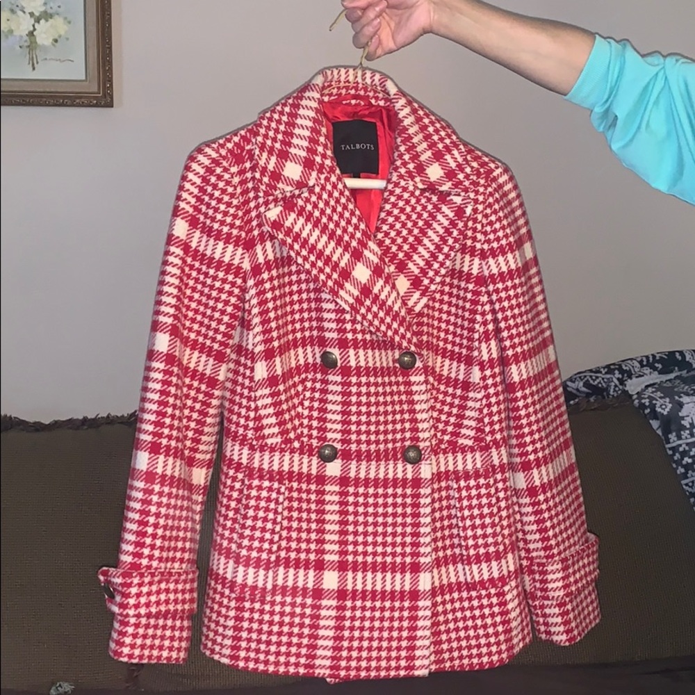 Red and white Talbots jacket!